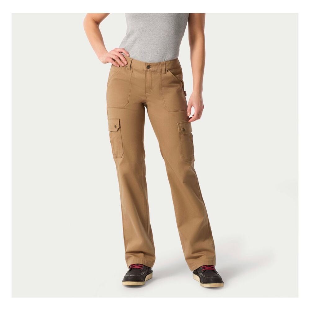 Duluth women’s flex fire hose relaxed camel brown cargo pants 6 x 29 NWT gorp - Picture 2 of 10